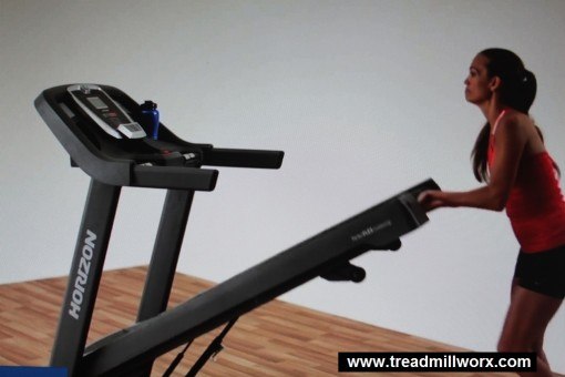 horizon t101 treadmill folding step 1